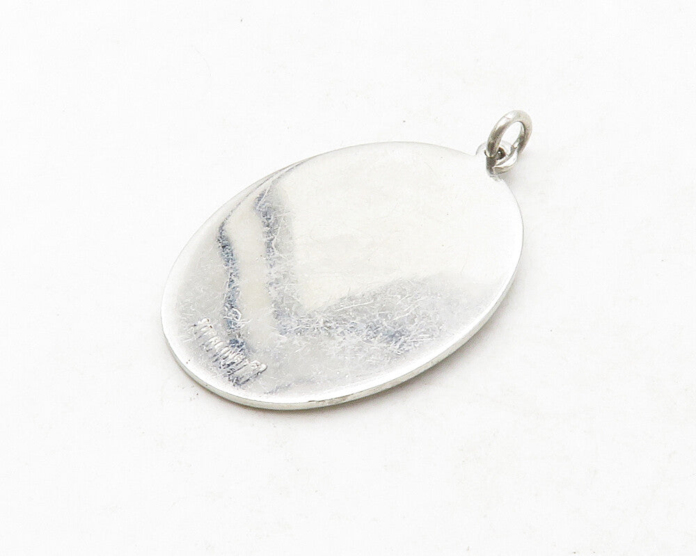 925 Sterling Silver  Vintage Shiny First Communion Religious Pendant  PT10415