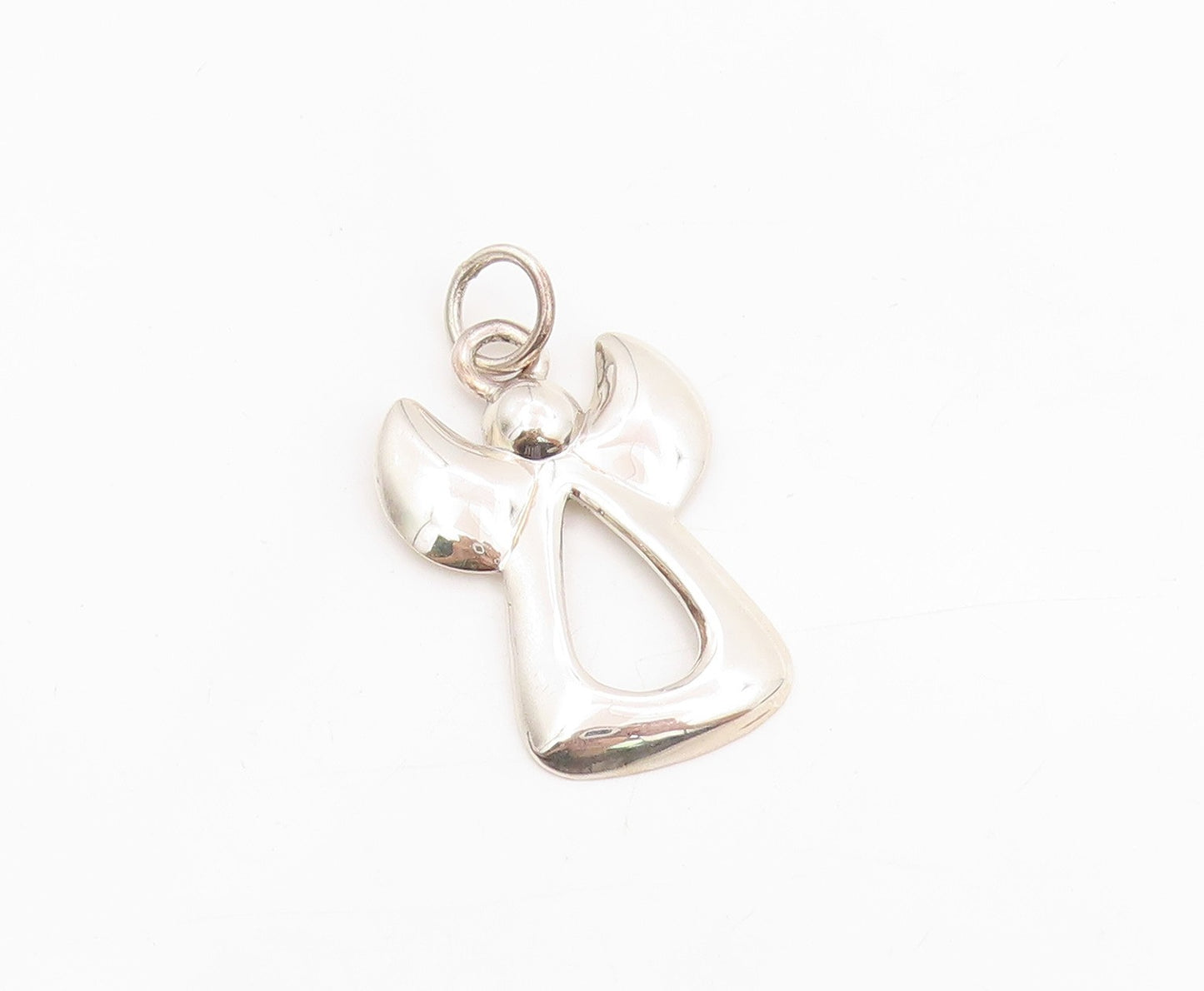 925 Sterling Silver Vintage Pendant Modernist Guardian Little Angel  PT25246