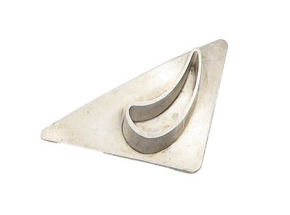 925 Sterling Silver  Vintage Modernist Designed Smooth Brooch Pin  BP7085