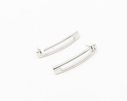 GUESS 925 Sterling Silver  Vintage Shiny Smooth Dangle Earrings  EG9695
