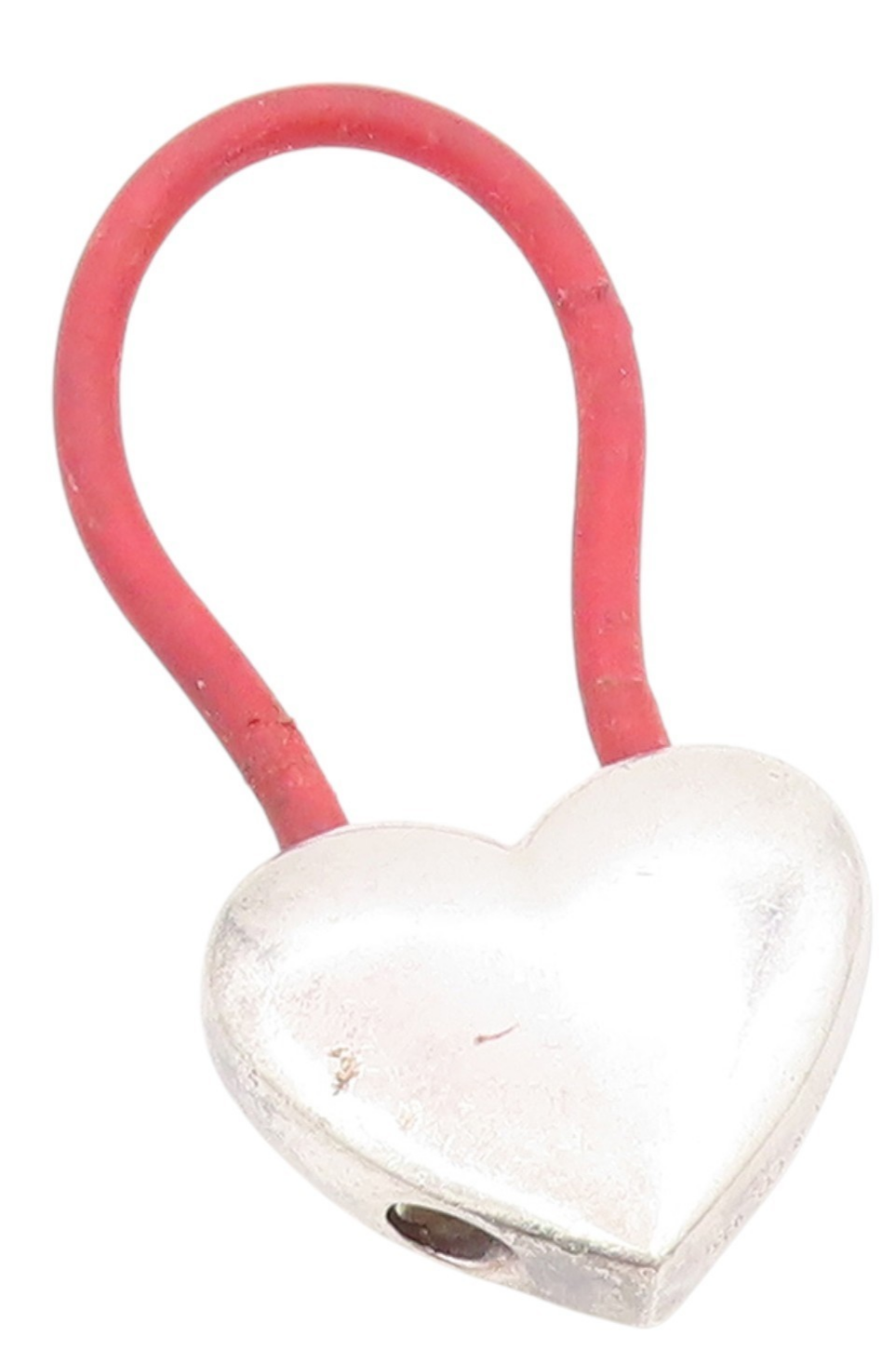 925 Sterling Silver Vintage Keychain TIFFANY & CO Solid Puffy Love Heart  TR4178
