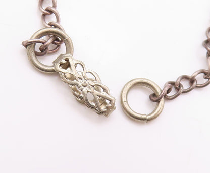 925 Sterling Silver Vintage Bracelet Antique Dangling Bermuda Map  BT11137