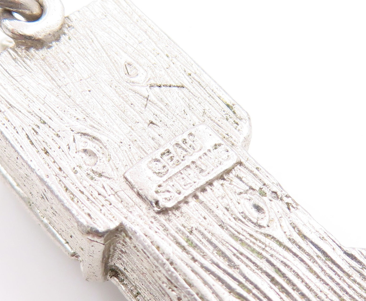 925 Sterling Silver Vintage Pendant BEAU Classic Grandfather Clock Charm PT26277