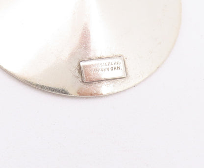 14k Gold 925 Sterling Silver Vintage Earrings Designer Reverse Dome Cone EG12929