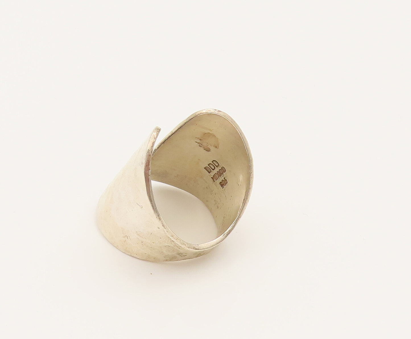 DDD MEXICO 925 Sterling Silver Vintage Hammered Wrap  Ring Sz 10  RG26315