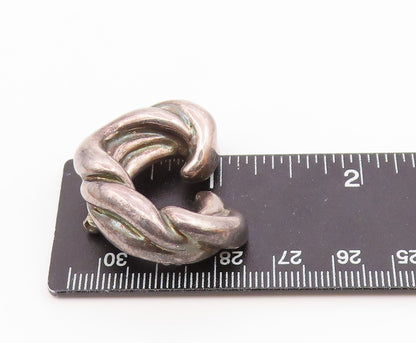 DESIGNER 925 Sterling Silver  Vintage Dark Tone Hollow Brooch Pin  BP8095