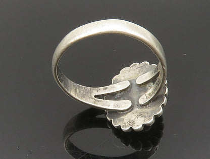 POST BELL 925 Silver  Vintage Oval Jasper Rope Border Ring Sz 6  RG24213