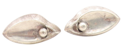 BALDERAS MEXICO 925 Sterling Silver Vintage Modernist Design Cufflinks  TR3208