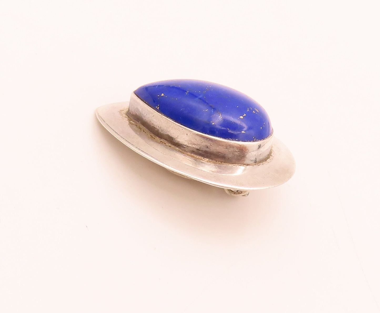 925 Sterling Silver  Vintage Blue Sodalite Teardrop Cabochon Earrings EG12425