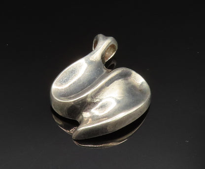 KYLO 925 Sterling Silver  Vintage Concaved Swirl Abstract Pendant  PT20504
