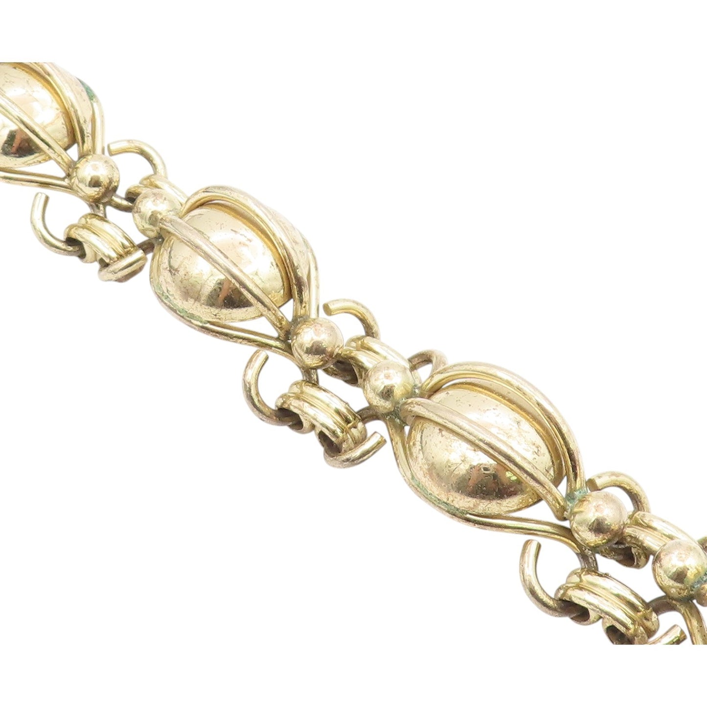 NAPIER 925 Sterling Silver  Vintage Rare Modernist Chain Bracelet  BT8421