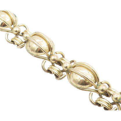 NAPIER 925 Sterling Silver  Vintage Rare Modernist Chain Bracelet  BT8421