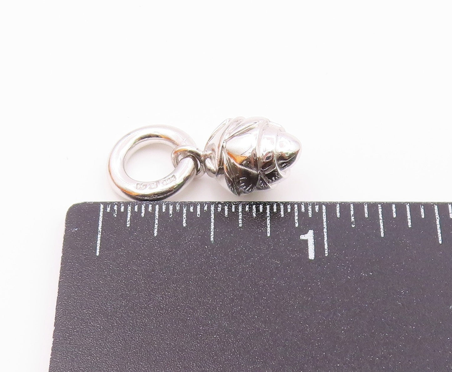 925 Sterling Silver  Vintage Shiny Hollow Rose Flower Petite Pendant  PT17819