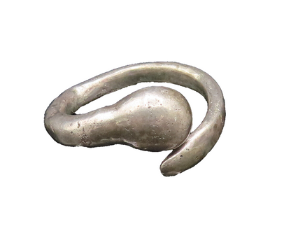 925 Sterling Silver  Vintage Minimalist Head & Tail Bypass Ring Sz 6.5 RG25976
