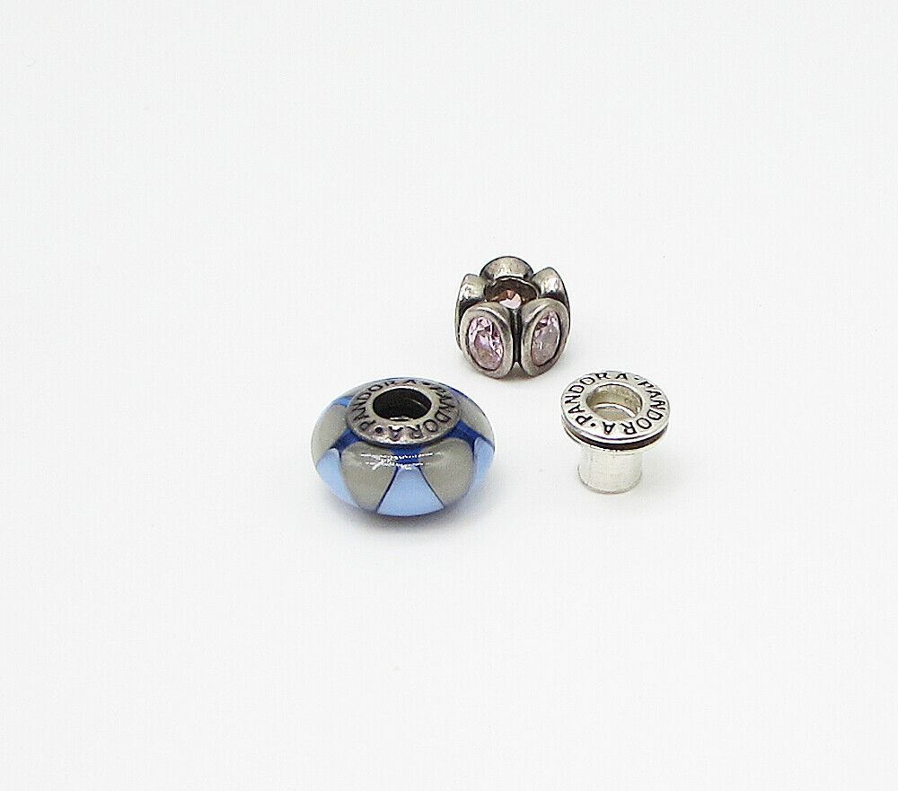 PANDORA 925 Sterling Silver  Vintage Topaz Charms  TR1030
