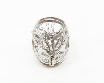 TAHARA & CO 925 Silver  Shiny Tree Branches Motif Band Ring Sz 7  RG10394