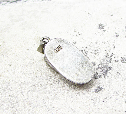 925 Sterling Silver  Vintage Red Cubic Zirconia Shoe Drop Pendant  PT1769