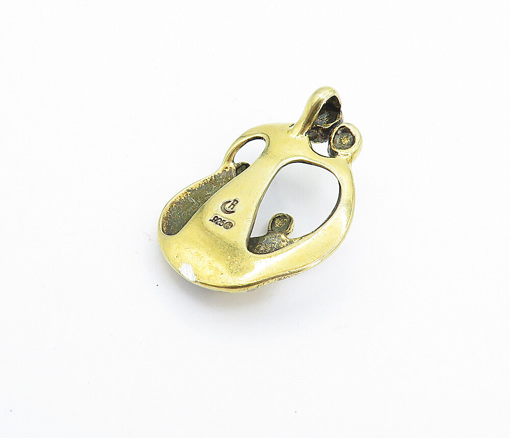 CAROLYN POLLACK RELIOS 925 Silver  Shiny Modernist Family Love Pendant  PT4189
