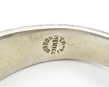MEXICO 925 Sterling Silver  Vintage Shiny Bypass Hinge Bangle Bracelet  BT5697