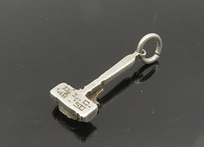 925 Sterling Silver  Vintage Antique Petite Gavel Drop Pendant  PT17369