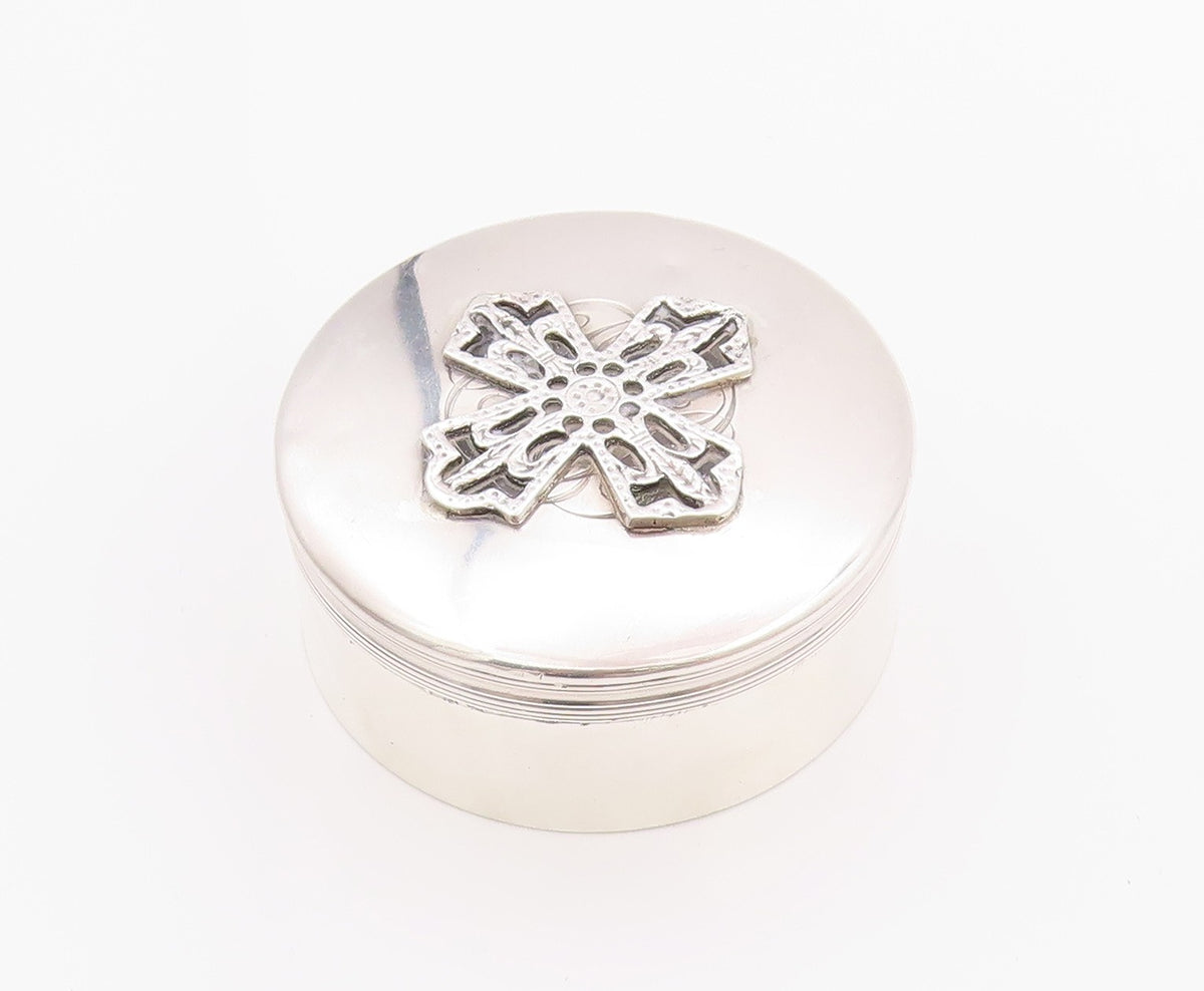 925 Sterling Silver Vintage Jewelry Box TIFFANY & CO. Stylized Cross  TR3902