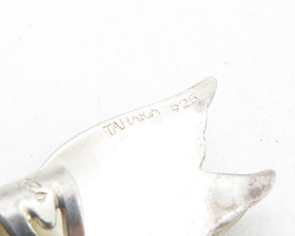 TAHARA 925 Sterling Silver  Vintage Flying Hummingbird Motif Pendant  PT7871