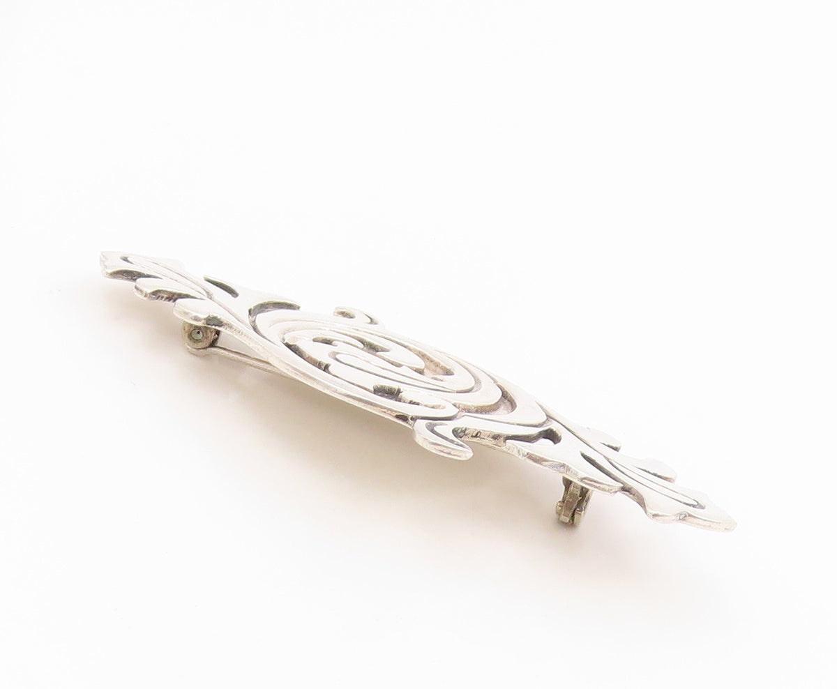 925 Sterling Silver Vintage Brooch JOSE ANTON MEXICO Scrollwork Pin  BP12485