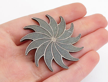 A. GARCIA MEXICO 925 Silver  Vintage Inlaid Jasper Floral Brooch Pin  BP2821