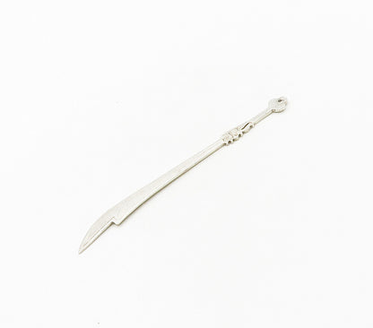 925 Sterling Silver  Vintage Swirl Patterned Sword Motif Pendant  PT12840