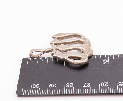 925 Sterling Silver Vintage Pendant Cutout Religious God Name In Urdu  PT24571