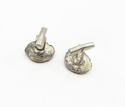 925 Sterling Silver  Vintage Greek Roman Royal Figure Cuff Links  TR1530