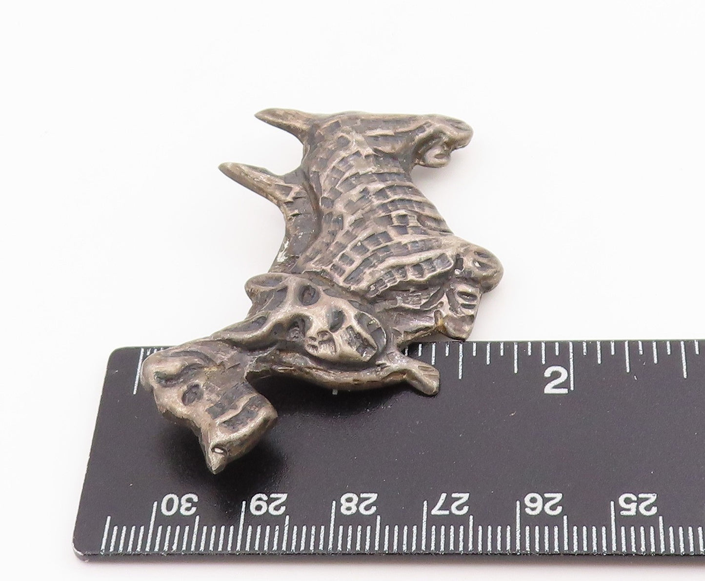 925 Sterling Silver Vintage Brooch Etched Scottish Terrier Dog Figurine  BP12158