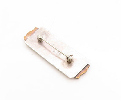 925 Sterling Silver Vintage Brooch Pin Designer Solid Etched FRIEND  BP11331