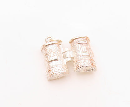 925 Silver  Vintage Royal Hatch With Solider Charm Pendant (OPENS)  PT20656