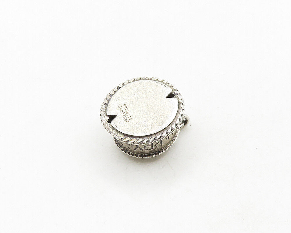 DANECRAFT 925 Sterling Silver  Vintage Happy Birthday Cake Pendant  PT15629