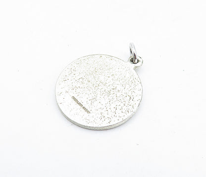 925 Sterling Silver  Vintage Etched Graduation Day Diploma Pendant  PT4659
