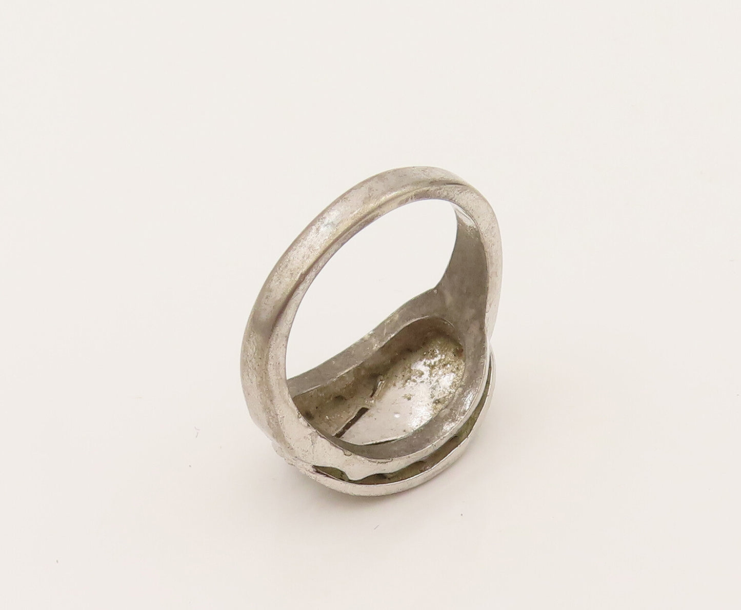 UNCAS 925 Silver  Vintage Antique Topaz Leaf Motif Ring Sz 5.75  RG26399