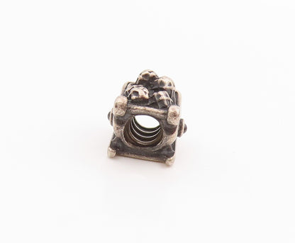 925 Sterling Silver Vintage Pendant PANDORA Garnet Jolly Sleigh Charm  PT24950