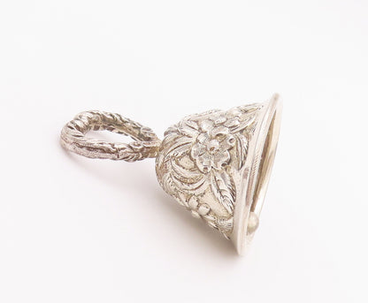 925 Sterling Silver Vintage Toy S. KIRK & SON Floral Bell (Rattles)  TR3721