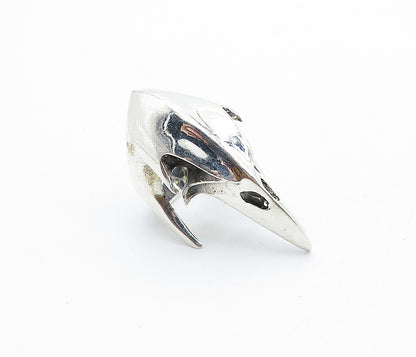 925 Sterling Silver  Vintage Shiny Bird's Head Motif Band Ring Sz 7.5  RG7475