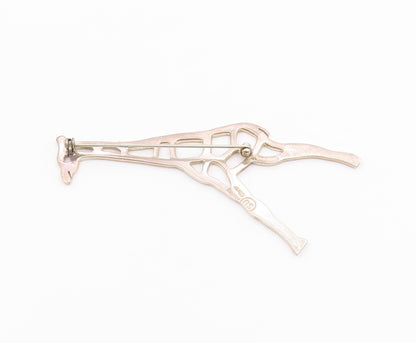 925 Sterling Silver  Vintage Shiny Cutout Giraffe Animal Brooch Pin  BP8213