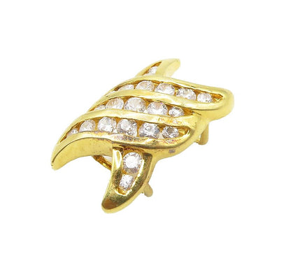 ROSS SIMON 925 Sterling Silver  Shiny Topaz Gold Plated Slide Pendant  PT12085