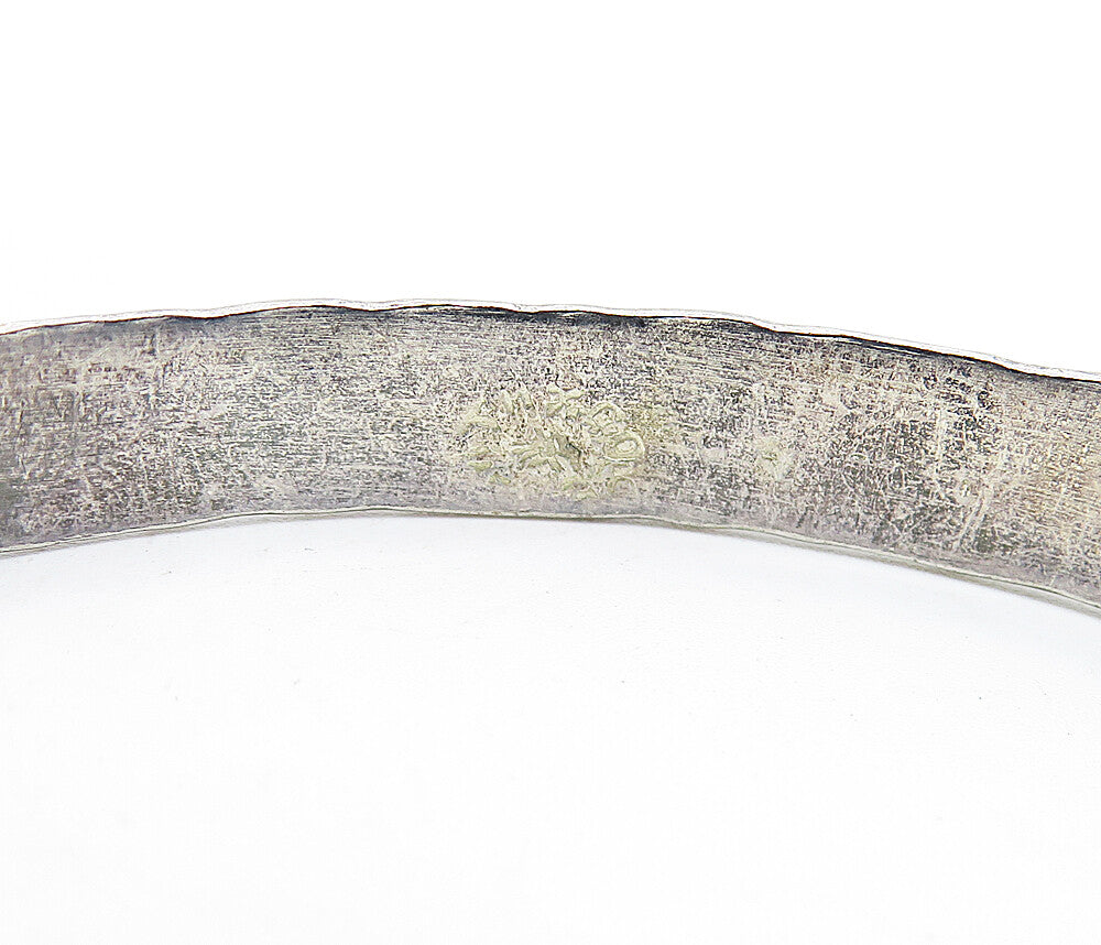 TAXCO 925 Sterling Silver Vintage Oxidized Etched Bangle Bracelet BT1454