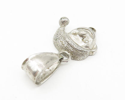 925 Sterling Silver  Vintage Shiny Clown Face Motif Drop Pendant  PT8750
