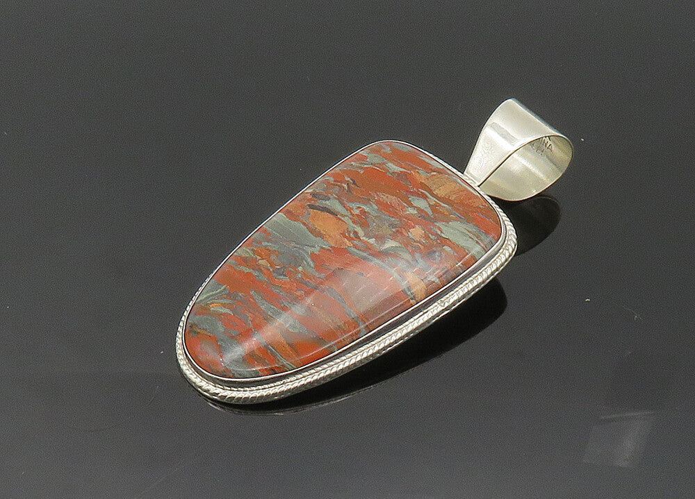 DTR JAY KING 925 Sterling Silver  Vintage Striped Jasper Pendant  PT16567
