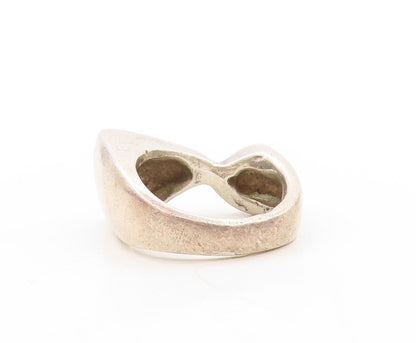 925 Sterling Silver Vintage Ring MEXICO Designer Cutout Bow Shape  Sz 7  RG31003