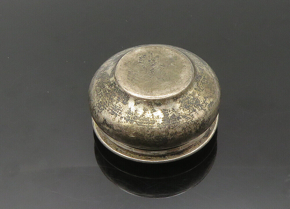 ISRAEL 925 Sterling Silver  Vintage Oxidized Star Pattern Container  TR3005