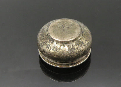 ISRAEL 925 Sterling Silver  Vintage Oxidized Star Pattern Container  TR3005