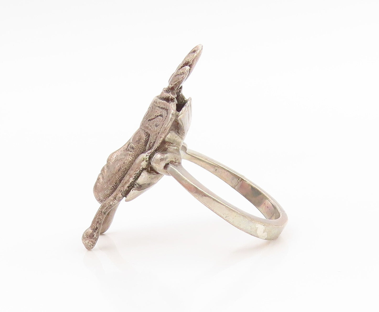 925 Sterling Silver Vintage Ring Ethnic Figural With Headdress  Sz 6.5  RG34559