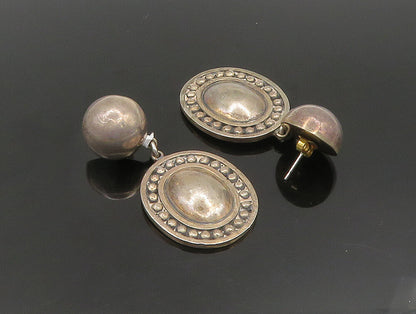BRENDA SCHOENFELD 925 Silver  Vintage Bead Ball Dangle Earrings  EG11662